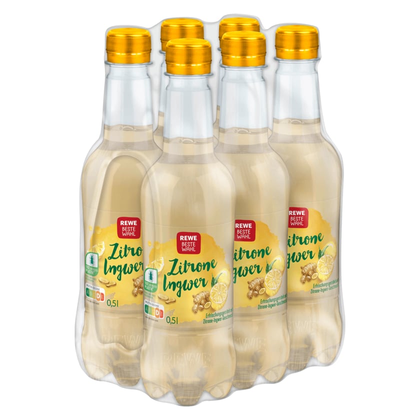 REWE Beste Wahl Zitrone Ingwer 6x0,5l